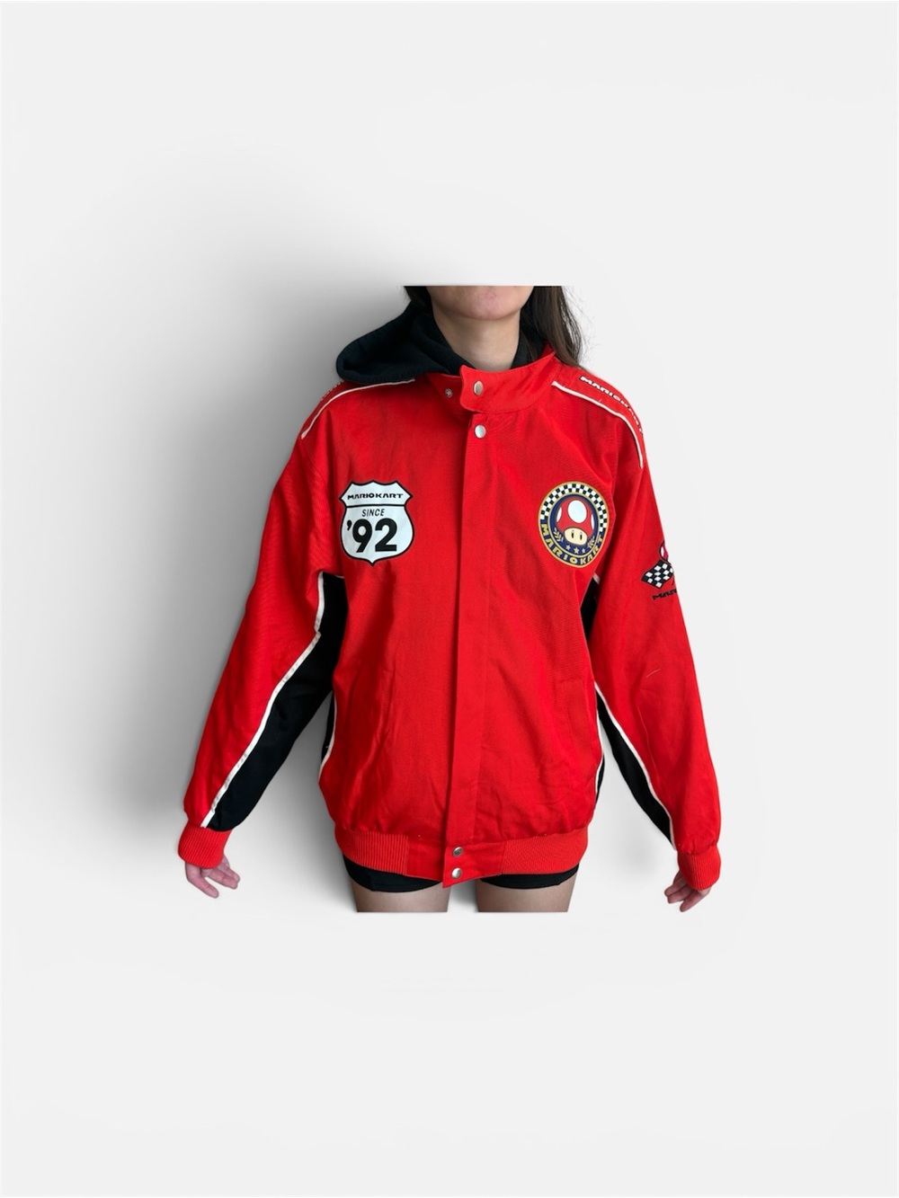 Nintendo Red Racing Patch Performance Jacket with Black Accents